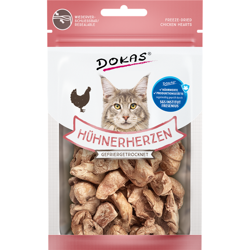 Dokas Cat Snack Hühnermägen gefriergetrocknet 12g