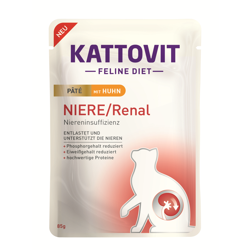 Finnern Kattovit Cat - Feline Diet PB Niere/Renal Paté mit Huhn 85 g