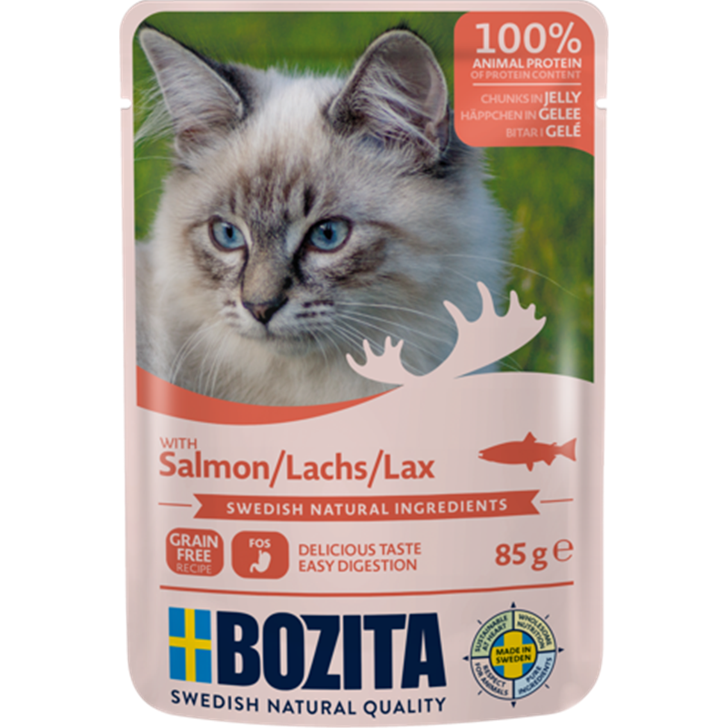 Bozita Cat PB Häppchen in Gelee mit Lachs 85g