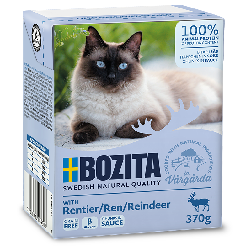 Bozita Cat Tetra Recart Häppchen in Sauce mit Rentier 370g