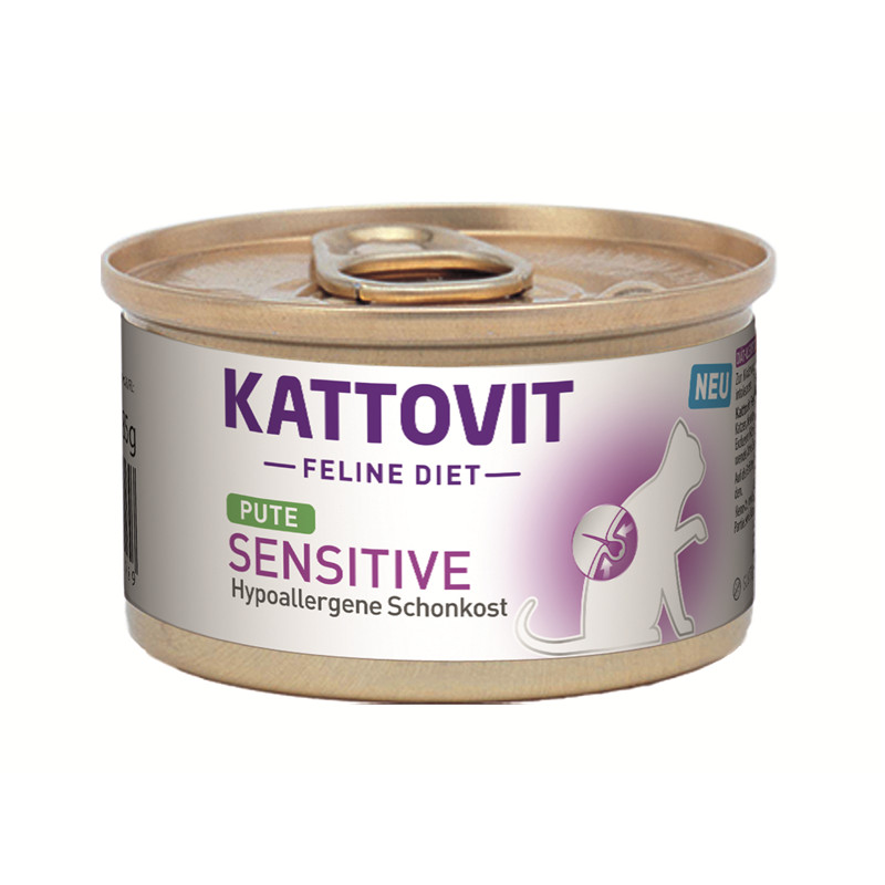 Finnern Kattovit Cat - Feline Diet Dose Sensitive Pute - Hypoallergene Schonkost 85 g