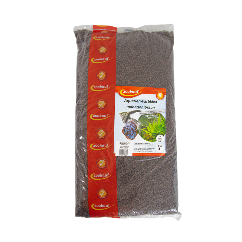 zookauf Aquarien - Farbkies mahagoni braun 2 - 4 mm 5 kg