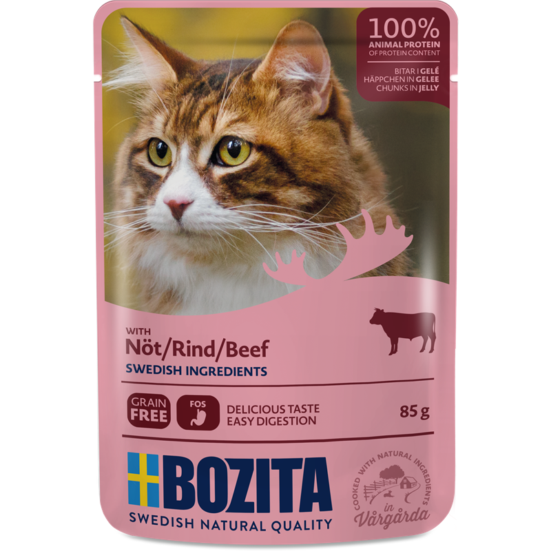Bozita Cat PB Häppchen in Gelee mit Rind 85g