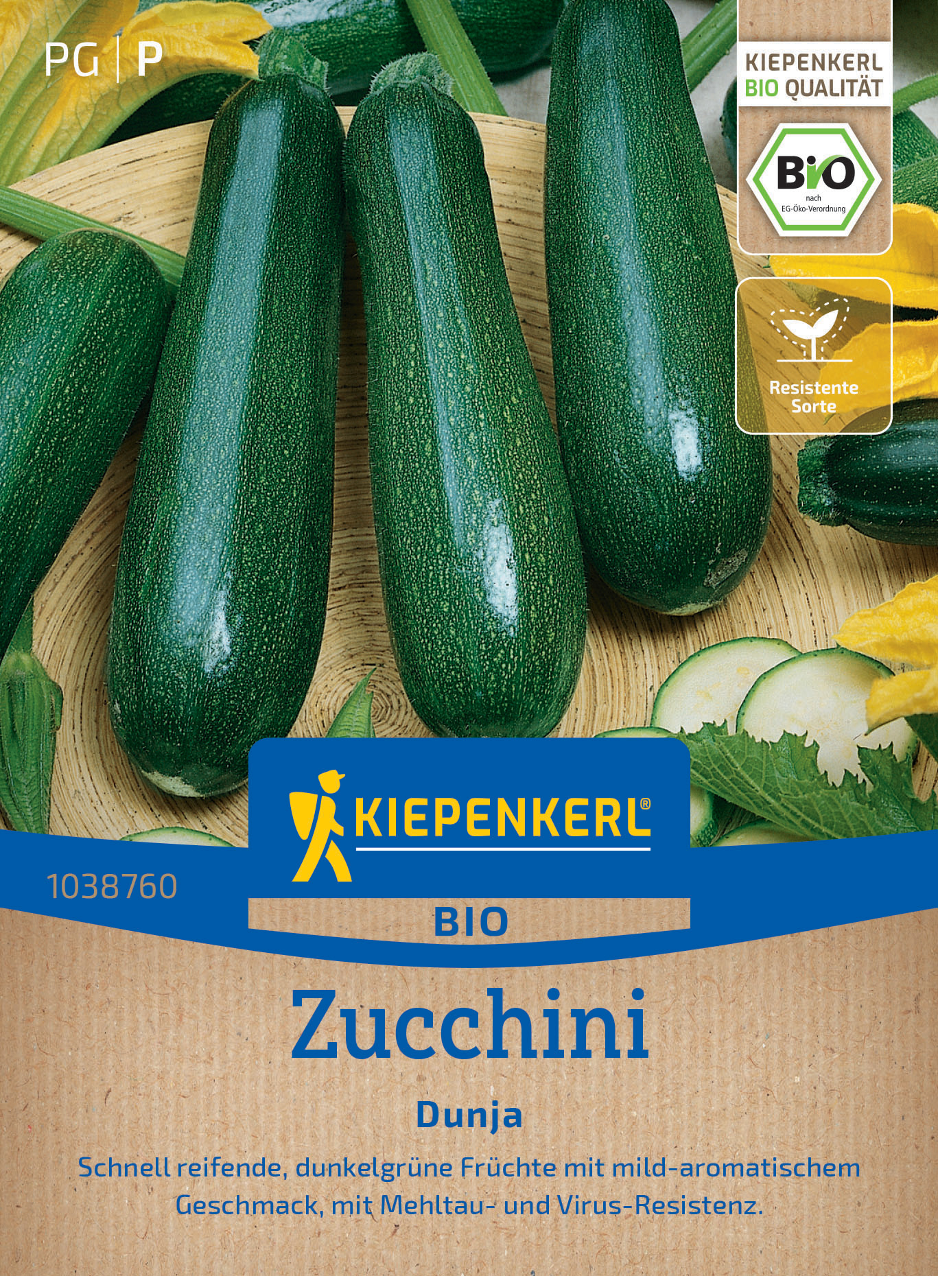 BIO Zucchini Dunja, F1