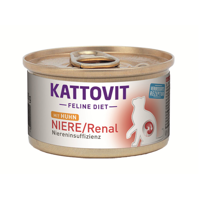 Finnern Kattovit Cat - Feline Diet Dose Niere/Renal Huhn - bei Niereninsuffizienz 85 g