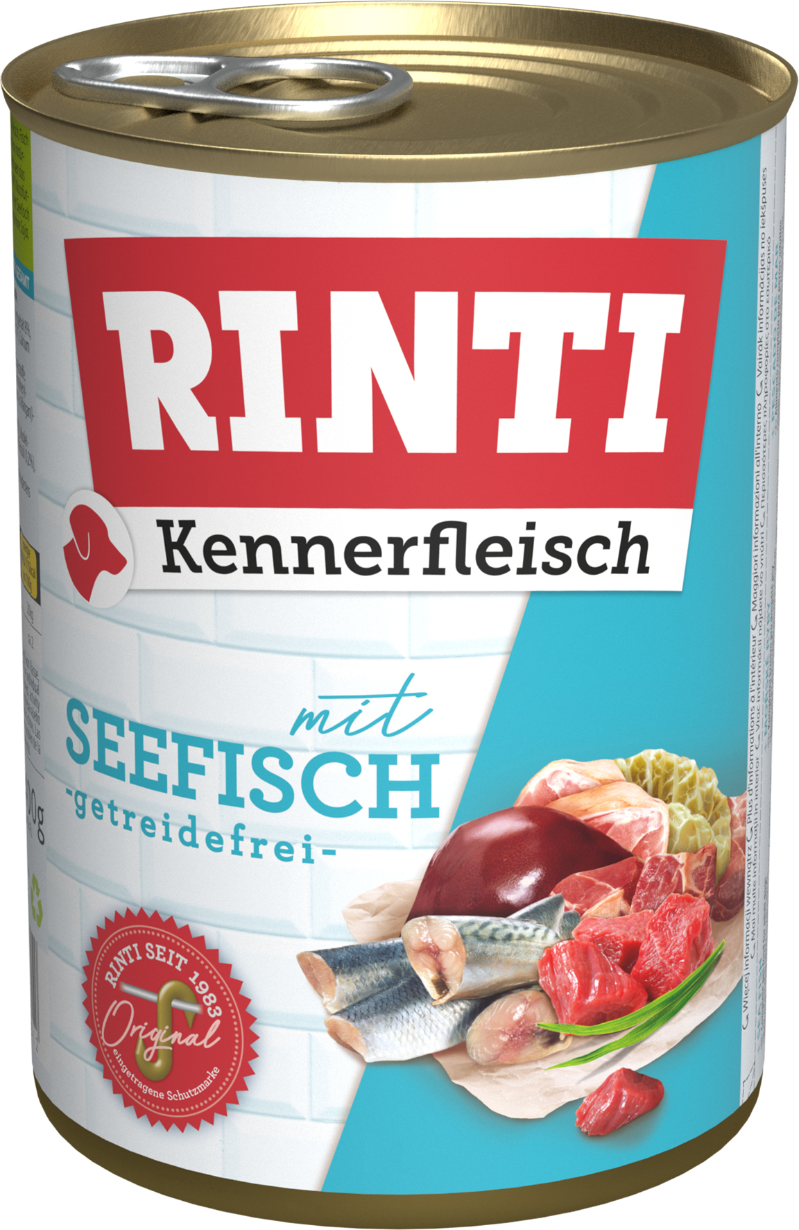 Finnern Rinti Dog  - Kennerfleisch Dose Seefisch mit Lachsöl 400 g