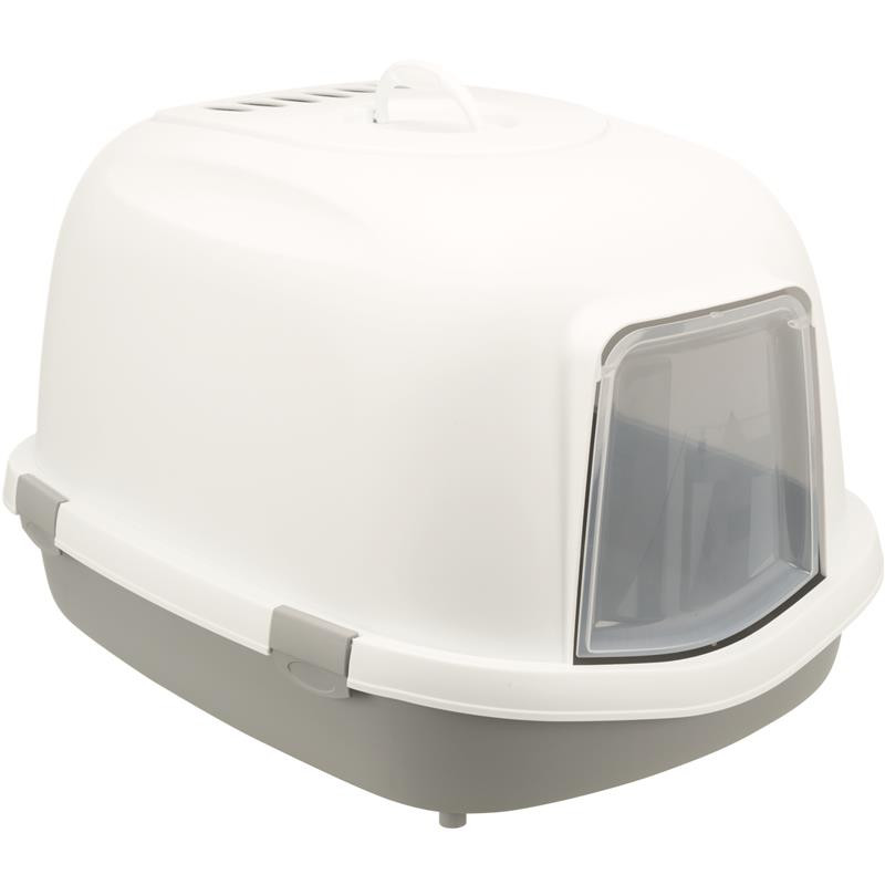 Katzentoilette Primo XXL Top, mit Haube, 56 × 47 × 71 cm, grau/weiß