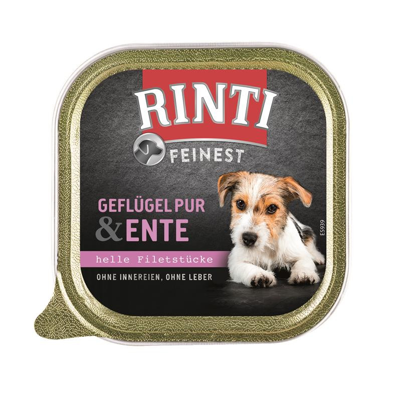 Finnern Rinti Dog  - Feinest Schale Geflügel Pur & Ente 150 g
