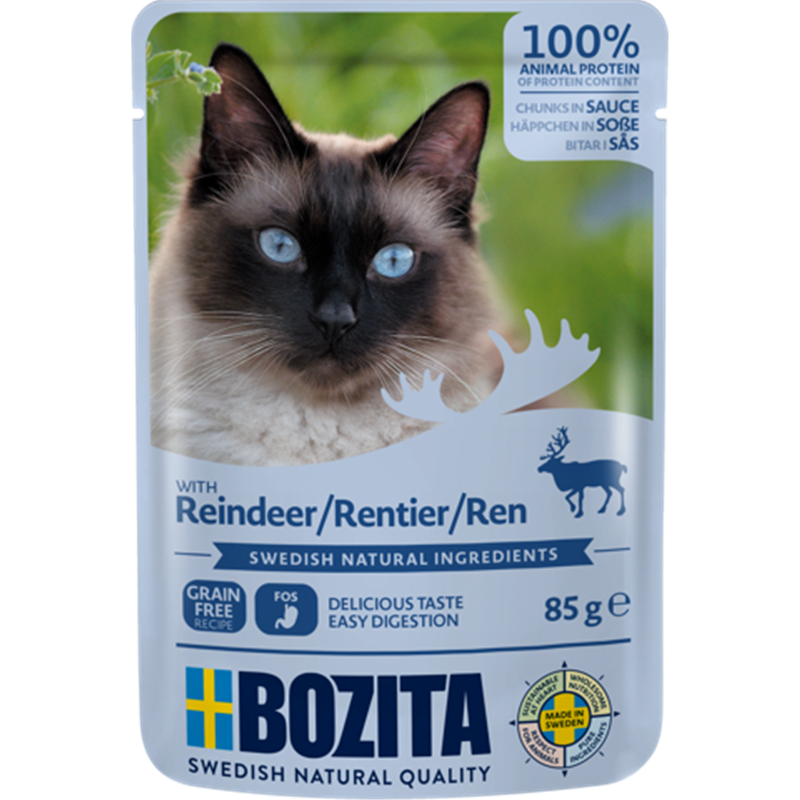 Bozita Cat PB Häppchen in Sauce mit Rentier 85g