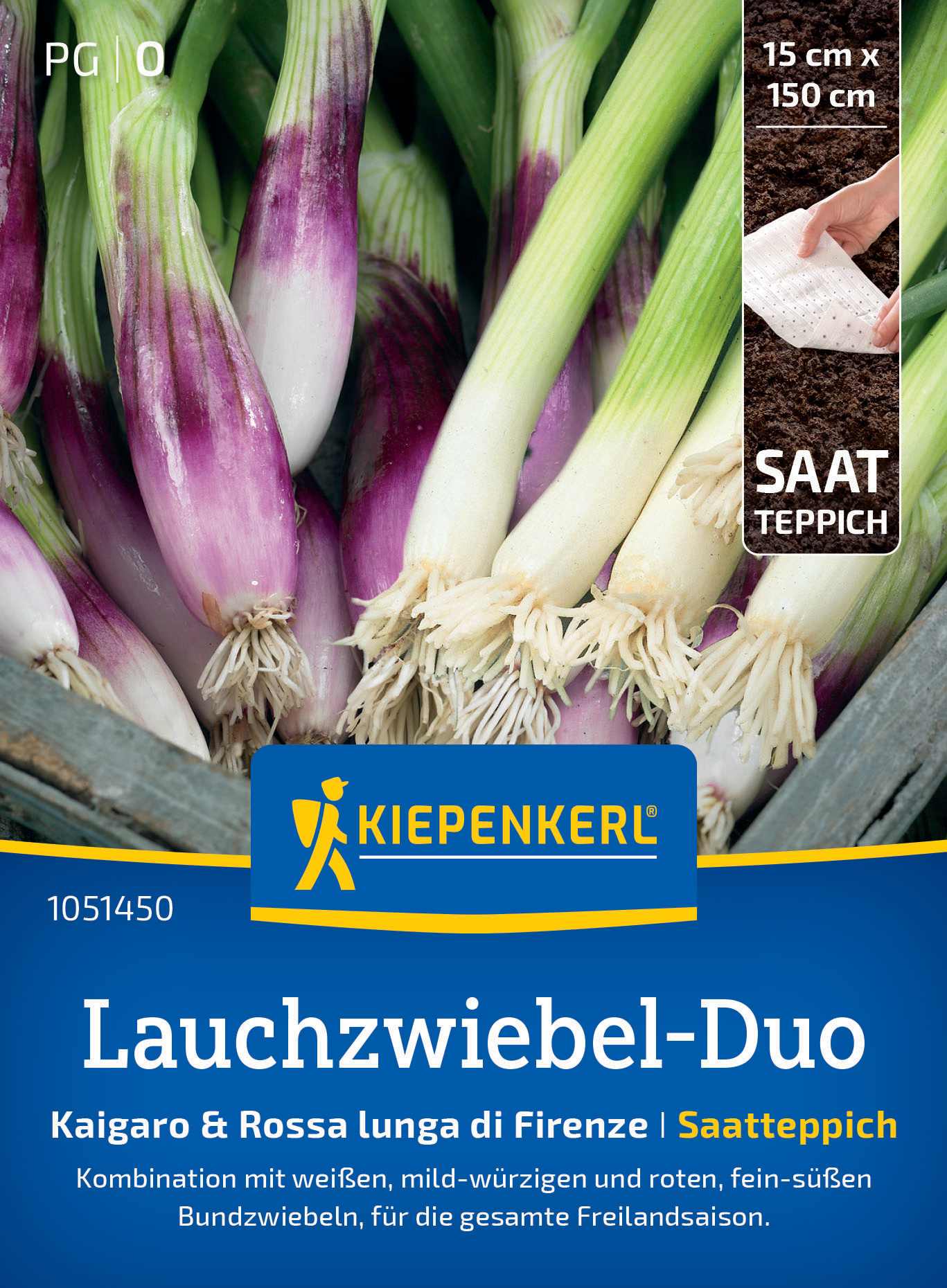 Lauchzwiebeln-Duo Kaigaro & Rossa Lunga di Firenze, Saatteppich