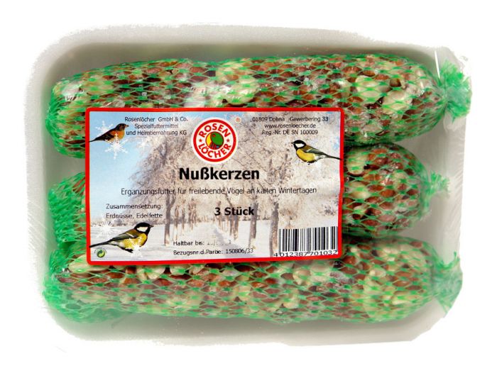 Nußkerzen 3-er Tray