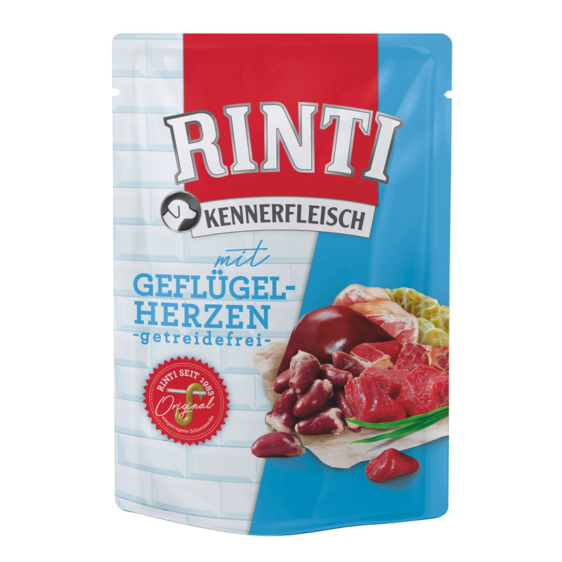 Finnern Rinti Dog  - Kennerfleisch PB Geflügelherzen 400 g