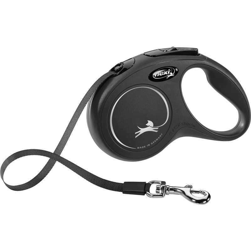 flexi New CLASSIC, Gurt, S: 5 m, schwarz