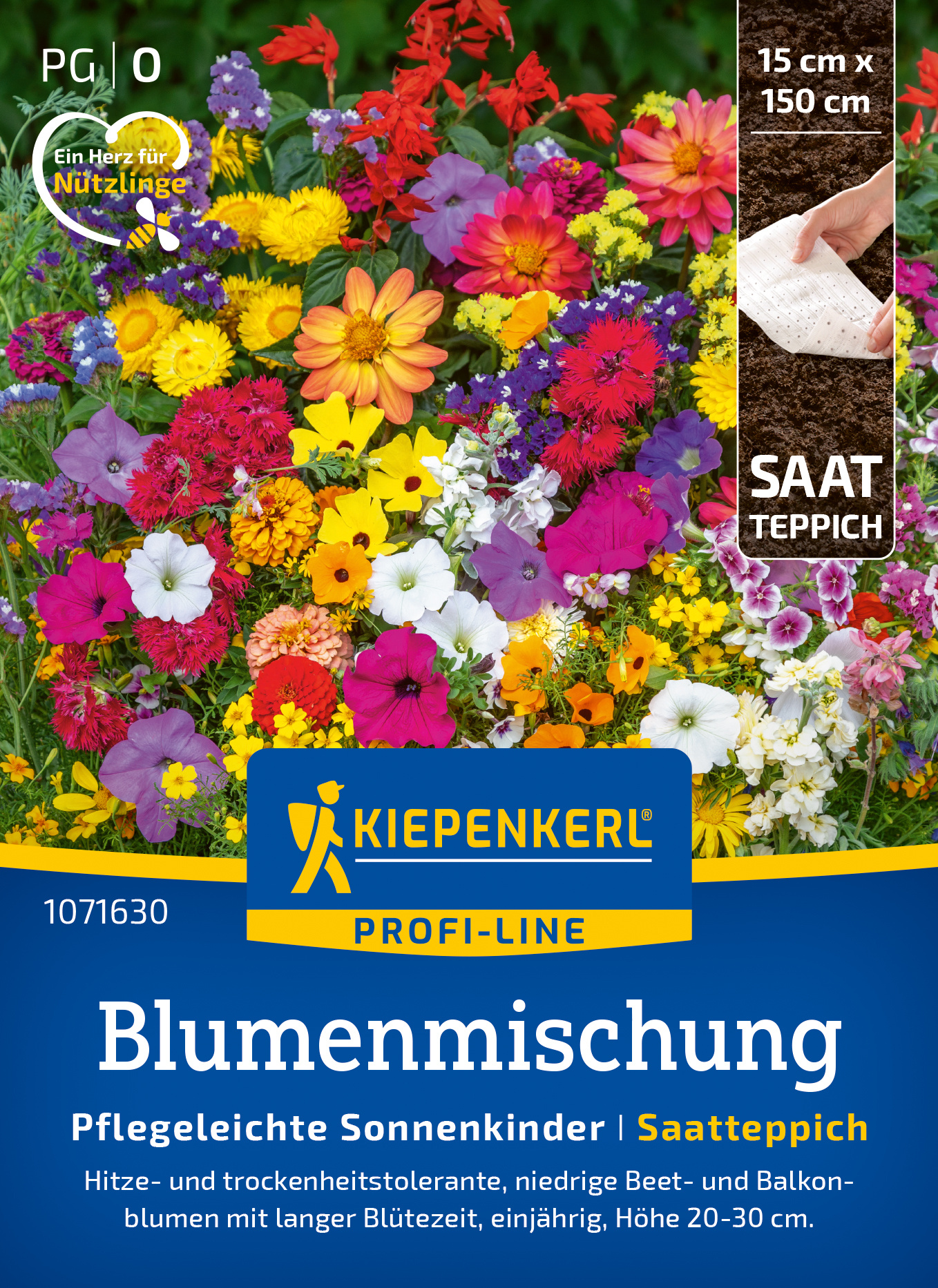 Blumenmischung Pflegeleichte Sonnenkinder, Saatteppich