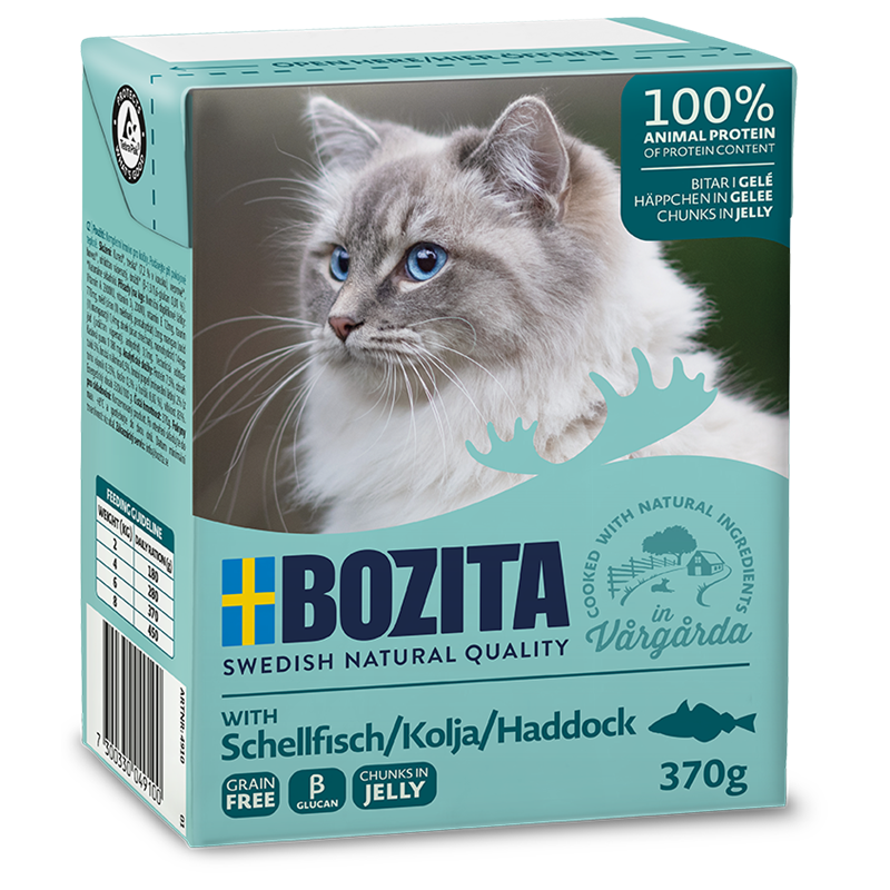 Bozita Cat Tetra Recart Häppchen in Gelee mit Schellfisch 370g