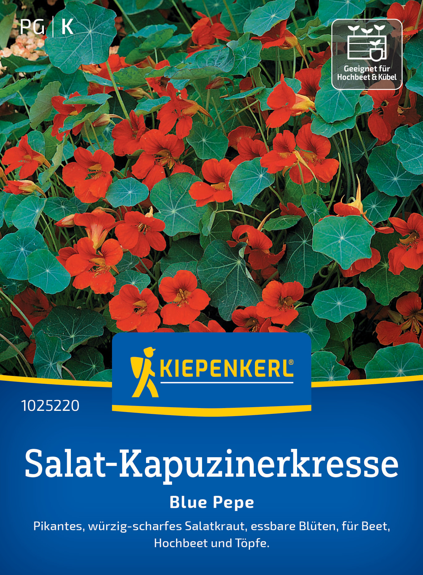 Salat-Kapuzinerkressesamen Blue Pepe