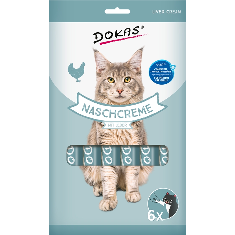 Dokas Cat Snack Nasch-Creme mit Leber 90 g