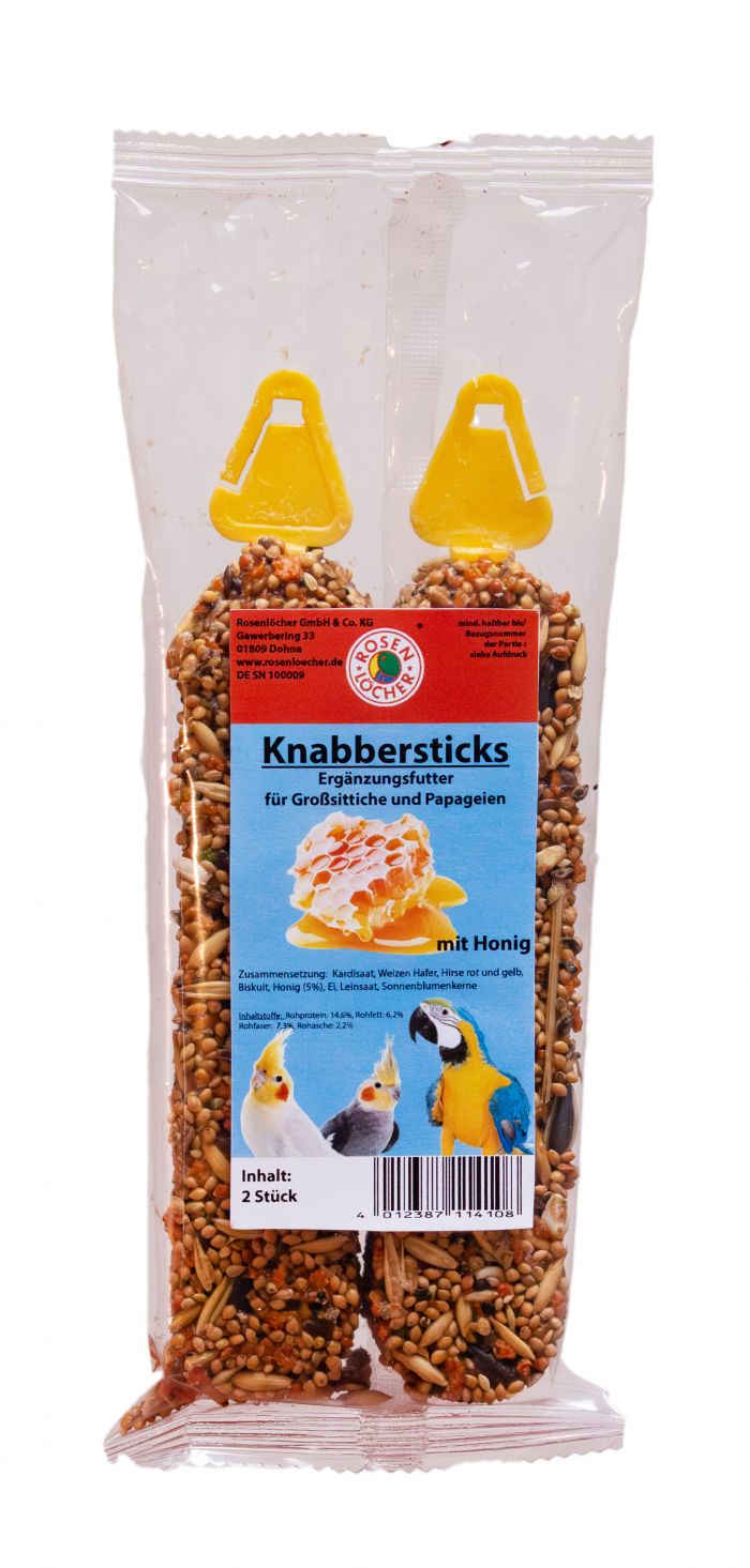 Großsittich/Papagei Sticks 2er HONIG Großsittich/Papagei Sticks 2er HONIG