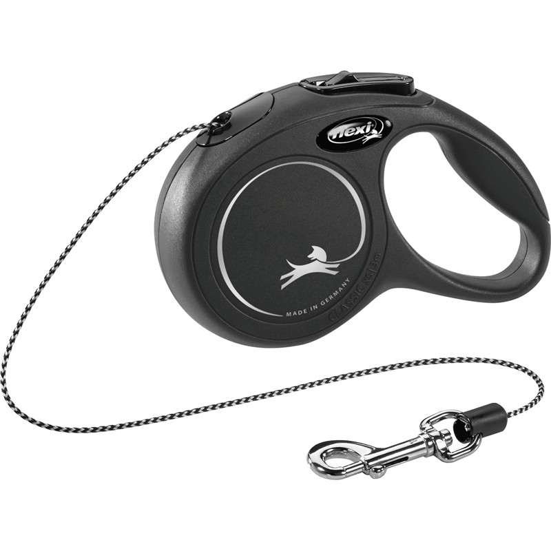 flexi New CLASSIC, Seil, XS: 3 m, schwarz