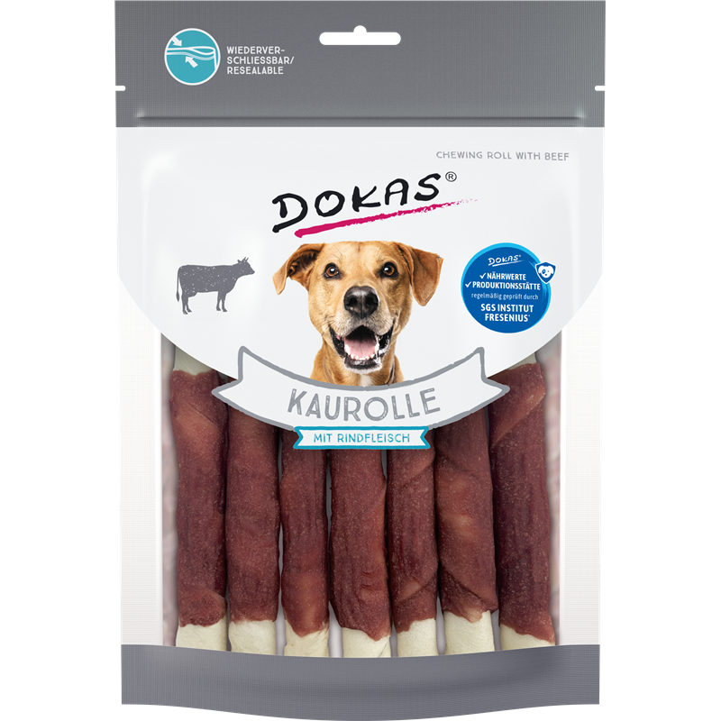 Dokas Dog Snack Kaurolle mit Rindfleisch 190 g
