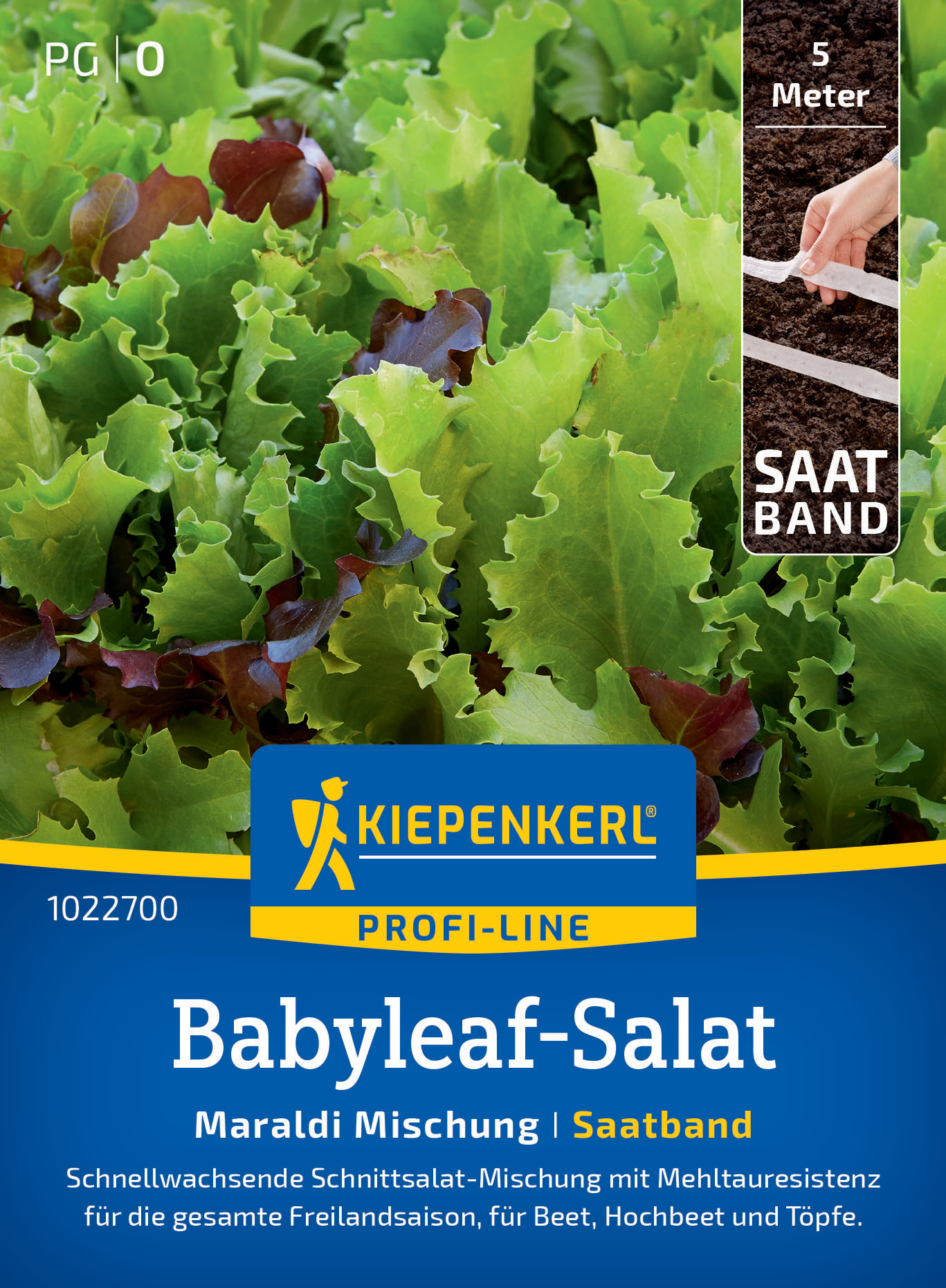 Babyleaf- Salat Maraldi Mischung, Saatband