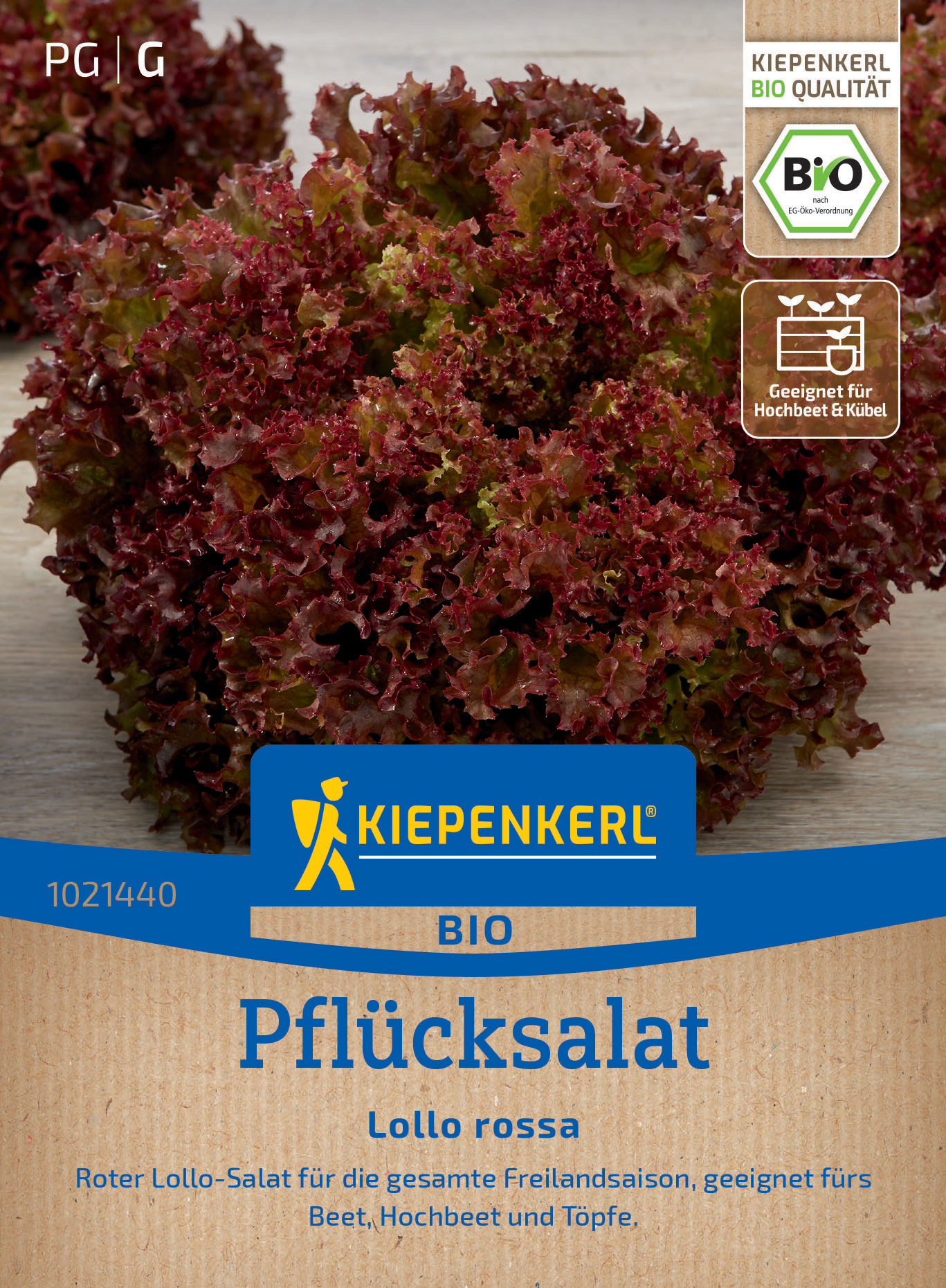 BIO Pflücksalat Lollo Rossa