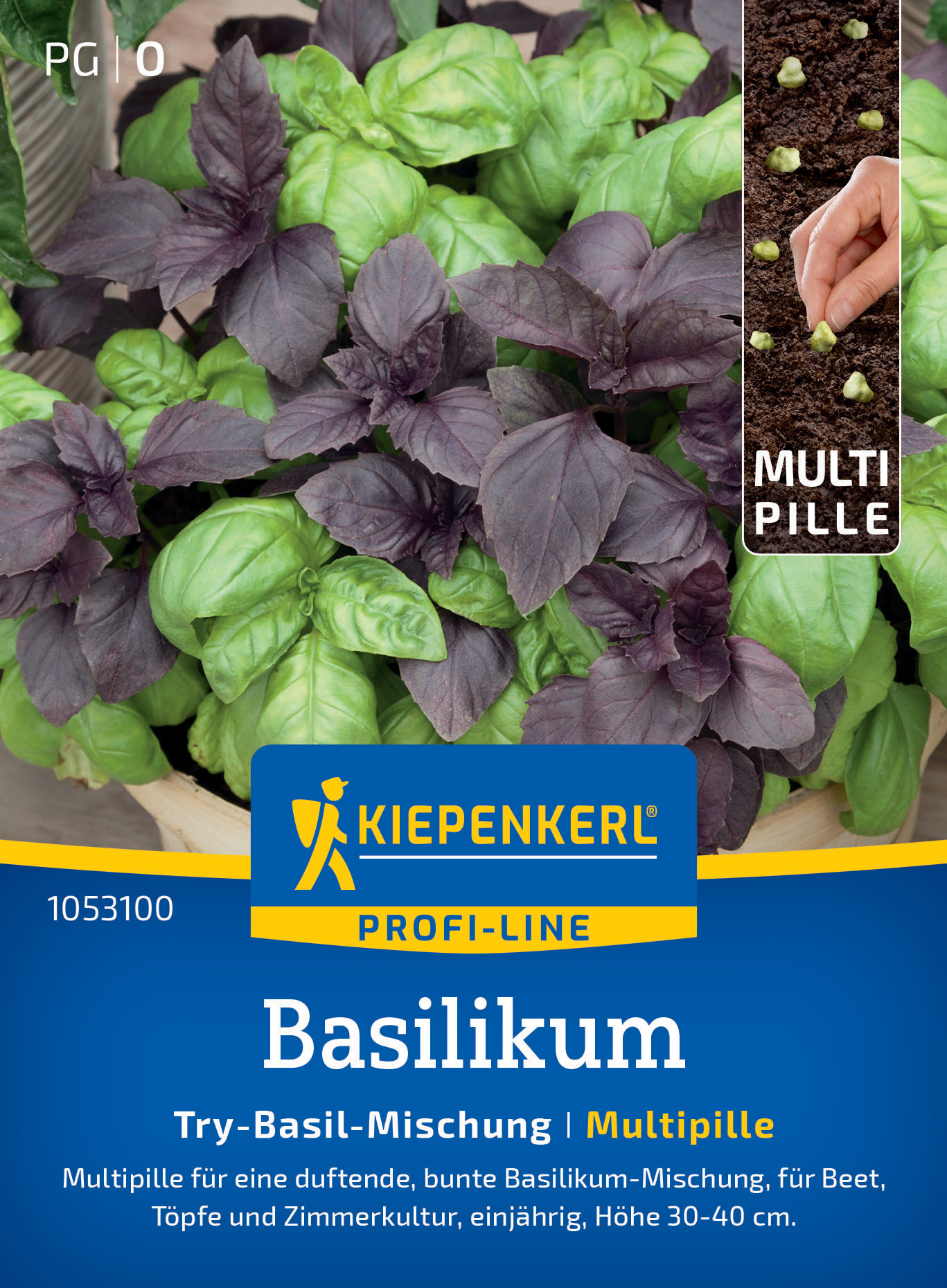 Basilikum Try-Basil Mischung, Multipille