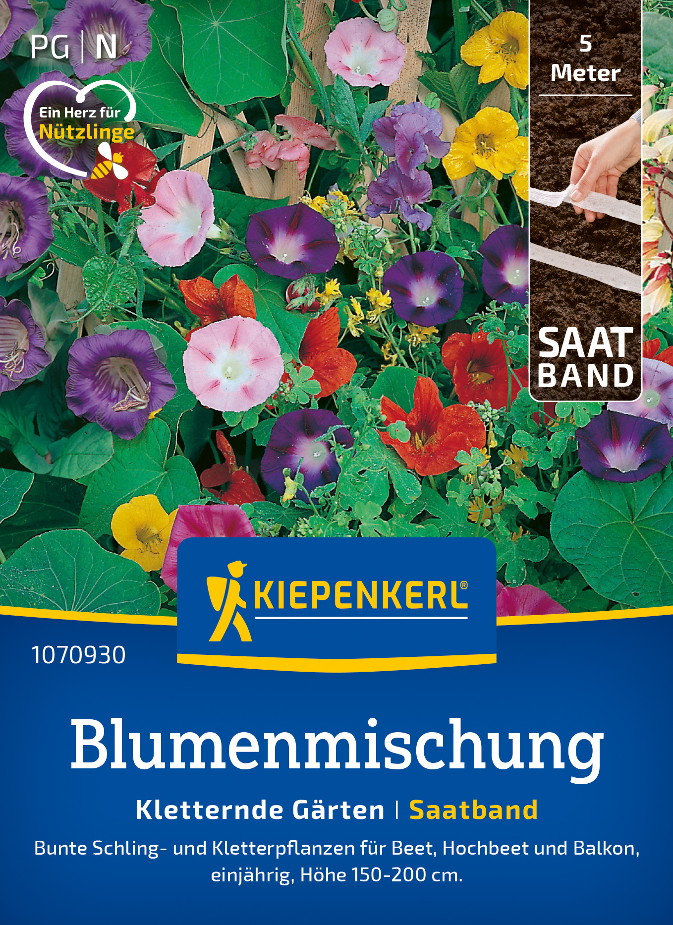 Blumenmischung Kletternde Gärten, Saatband