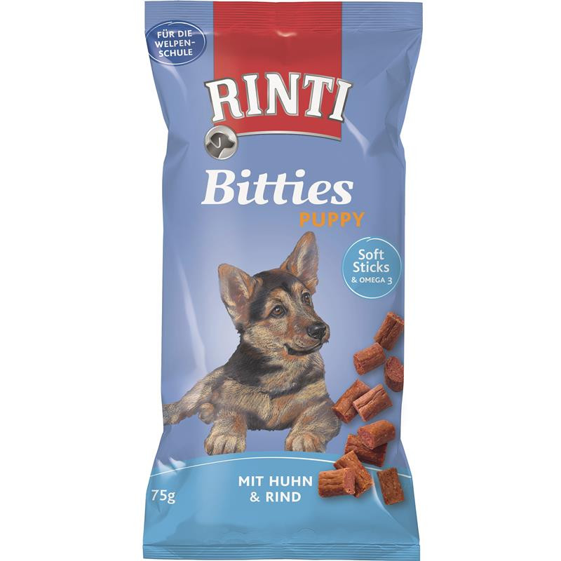 Finnern Rinti Dog  - Snack Bitties Puppy Huhn & Rind 75g