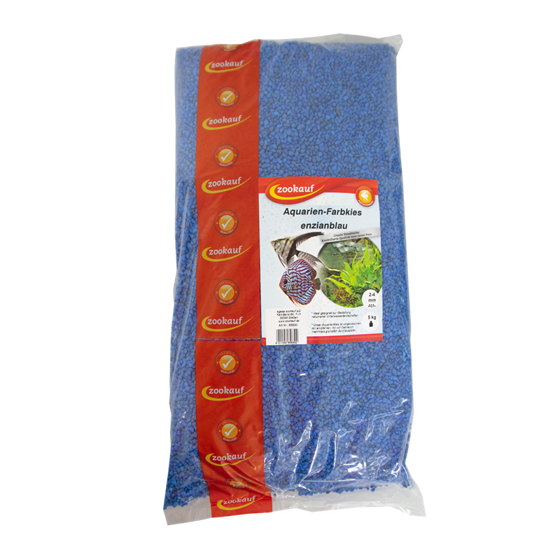 zookauf Aquarien - Farbkies enzianblau 2 - 4 mm 5 kg
